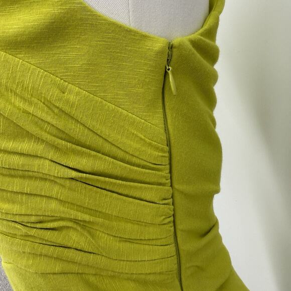 Vince Camuto Sleeveless Ruched Dress XS Key Lime Dopamine Cocktail Summer Spring - Picture 4 of 8
